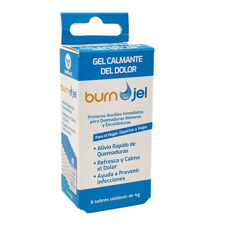 BurnJel | Gel de agua para quemaduras (caja de 6 sobres)